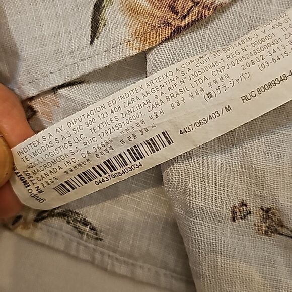 Zara Blue Flower Dress Maxi - medium - Picture 5 of 8